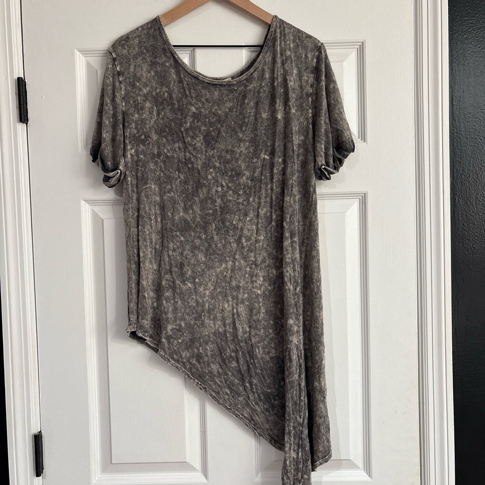 Gilded Intent Asymmetrical Gray Tunic